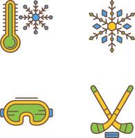 Snow Flake and Cold Icon vector