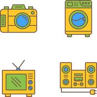 Digital Camera and Washing Icon vector