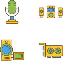 micrófono y sonido sistema icono vector