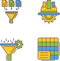 Data Collection and Engineering Icon vector