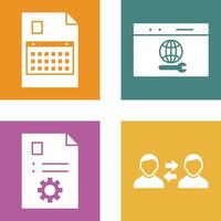 content planning and web support Icon vector