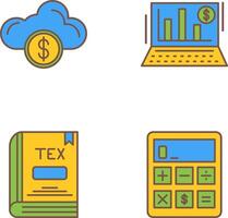 Cloud Computing and Bar Chart Icon vector