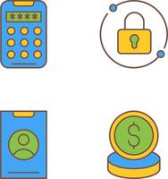 Pin Code and Pad Lock Icon vector