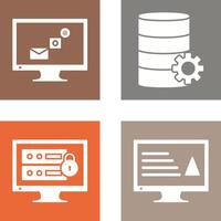 digital marketing and database management Icon vector