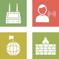 router and signal Icon vector