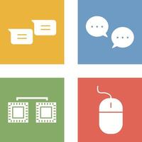 messages and conversation bubbles Icon vector