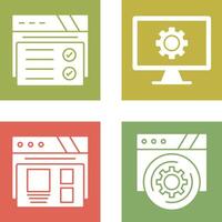 Web Browser and Monitor Screen Icon vector