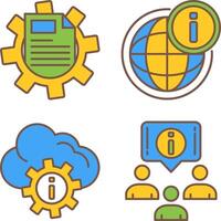 cogwheel and world Icon vector