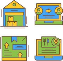 warehouse and delivery Icon vector