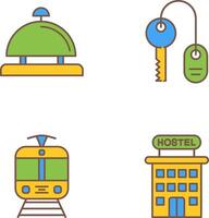 Room key and Desk Bell Icon vector