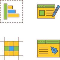 Object Alignment and Web Page Icon vector