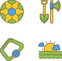 fútbol y herramientas icono vector