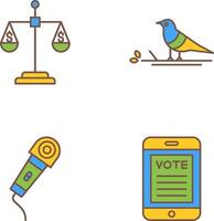 Scale and Bird Icon vector