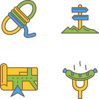 Direction and Rope Icon vector