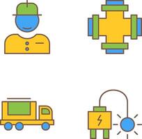 Worker and Plumbing Icon vector