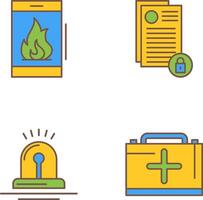 Fire and Privacy Icon vector