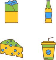 Kebab and Soda Icon vector