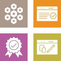 reputaion management and qc passed Icon vector
