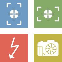 focus vertical and focus horizontal Icon vector