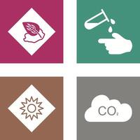 Environment hazard and Corrosive hazard Icon vector