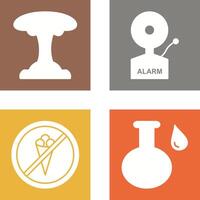 explosion and alarms Icon vector