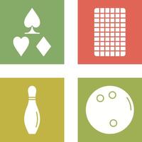 card suits and card backward Icon vector