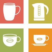 mug and kettle Icon vector
