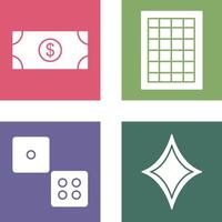 dollar bill and table of rates Icon vector