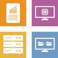 datos archivos y clima global icono vector