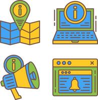 information point and laptop Icon vector