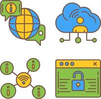 chat and network Icon vector