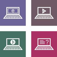 Internet and Play Music Icon vector