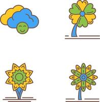 Cloudy and Clover Icon vector