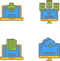Print and Computer Icon vector