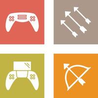 Gaming Console and Arrows Icon vector