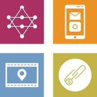 Networks and Mobile Applications Icon vector