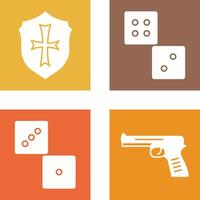 Dice and Shield Icon vector