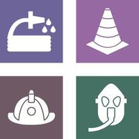 water hose and cone Icon vector