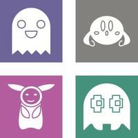 juego personaje y juego virtual charcter icono vector