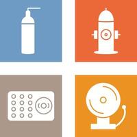 hydrant and oxygen tank Icon vector