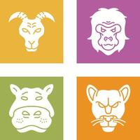 Goat and Gorilla Icon vector