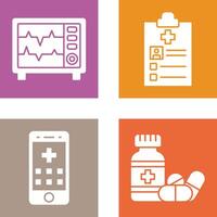 Heart Rate Moniter and Record Icon vector