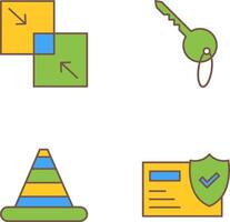 Combine and Key Icon vector