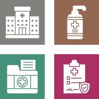 Hospital and coid Icon vector