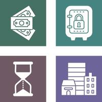 Money and Safe Box Icon vector