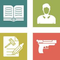 Book and Judge Icon vector