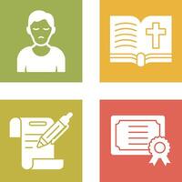 bible and Conict Icon vector