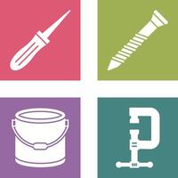 Awl and Screw Icon vector