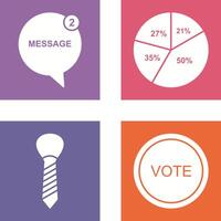 Message Bubbles and Pie Chart Icon vector