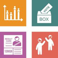 Giing Vote and Candidate and Graph Icon vector